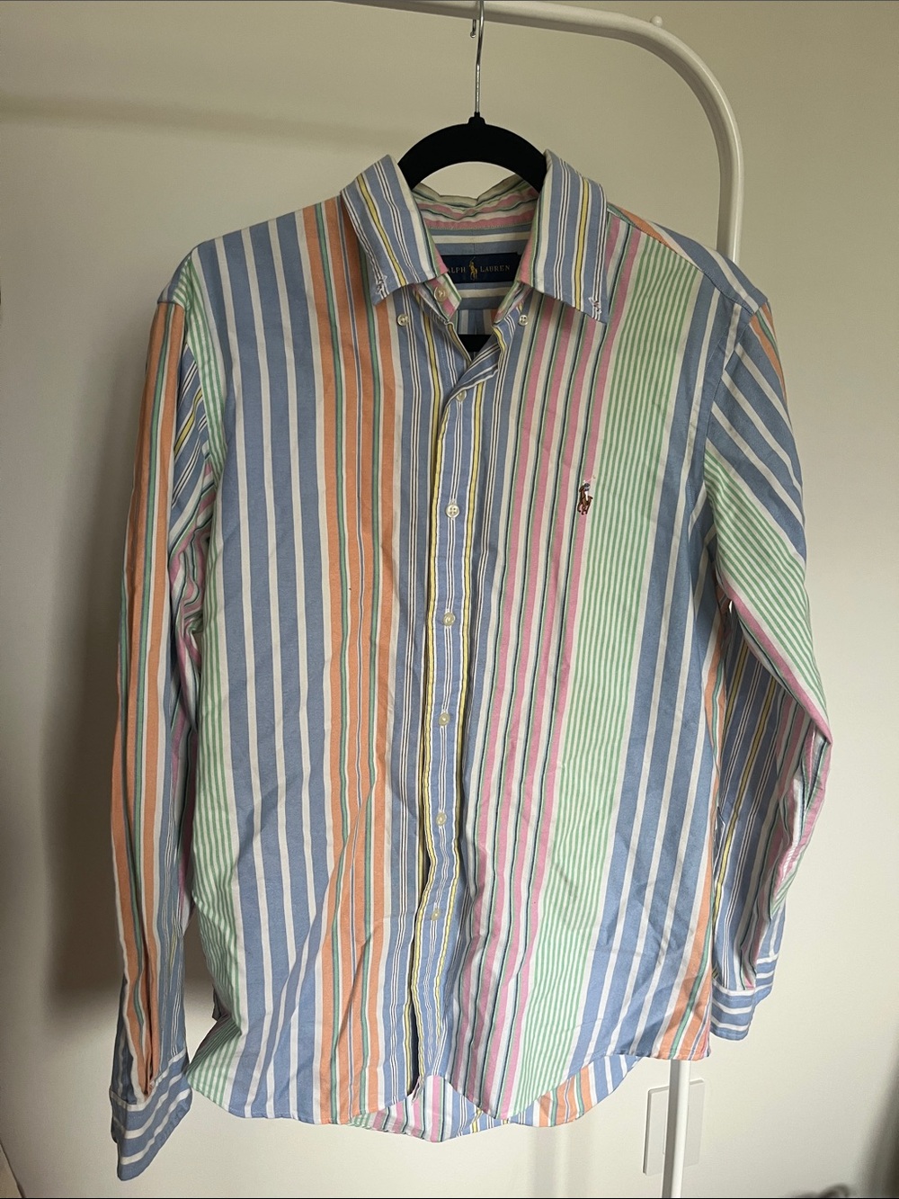 Polo by Ralph Lauren Pastel Multistripe Cotton Button-Down Shirt